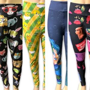 Leggings Tall & Curvy, Plus Size Lot of 4 Tweety Bird and More Various B…
